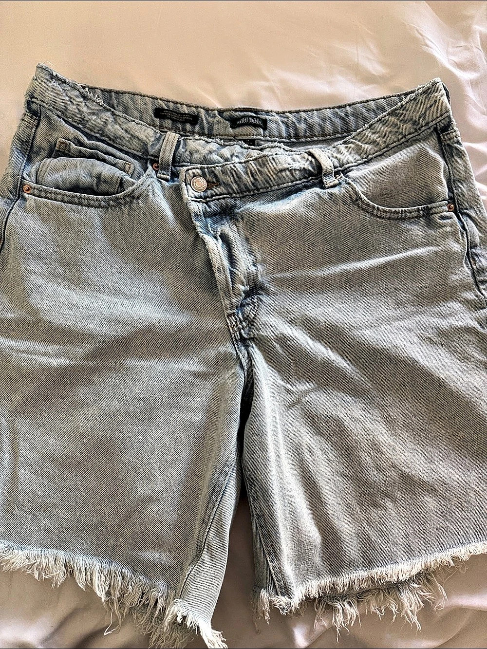 World's End High Rise Bermuda Shorts Floral Denim Bermuda Shorts Size 14